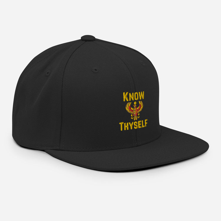 Snapback Hat Humorous Know Thyself Egypt Mythologies Cairo Egyptians Superstitious Beliefs