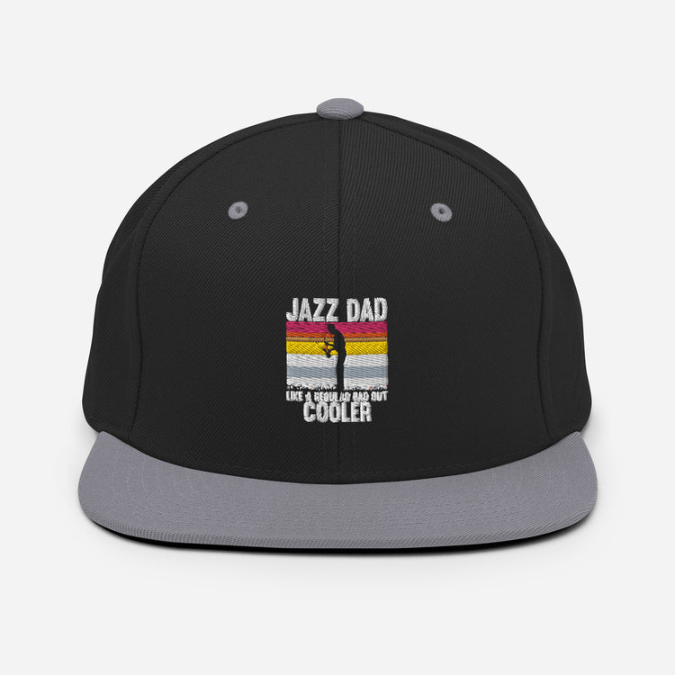 Snapback Hat Jazz Dad Sax Beating Trombone Saxophonist Lover Musician Wind Music Saxophone Clarinet Enthusiast