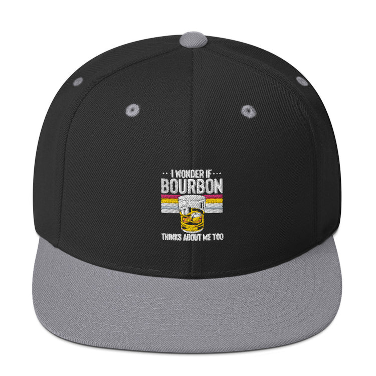 Snapback Hat Hilarious Alcoholic Bourbon Drink Lover Beverage Tastes Pun Humorous Fermented Wine Drinks Party Fun