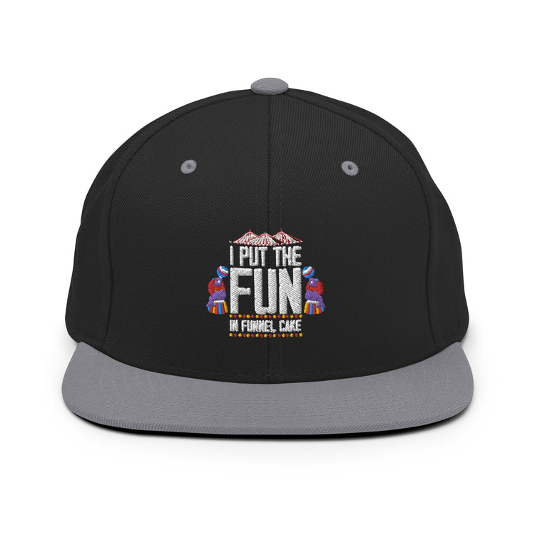 Snapback Hat Hilarious Fun Amusement Leisure Family Bonding Humorous Themed Park Recreation Funfair Bazaar Fan