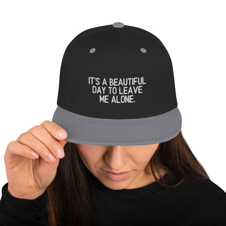 Snapback Hat Novelty Introvert Positive Affectivity Shy Contemplative Hilarious Withdrawn Sociopath Fan