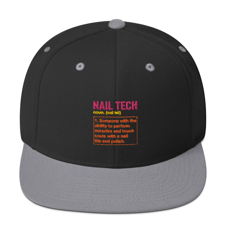 Snapback Hat Humorous Nail Tech Manicurist Beautician Cosmetician Cosmetology Hilarious Manicure Pedicure Expert