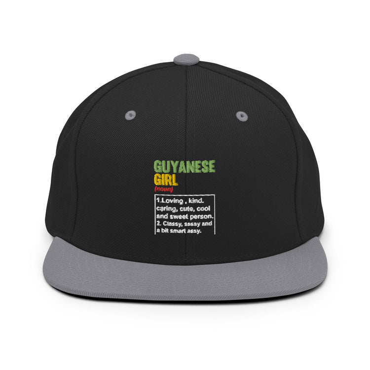 Snapback Hat Humorous Guyanese Girl British Nationalism Pun Novelty Patriotic Patriotism Characteristics Lover