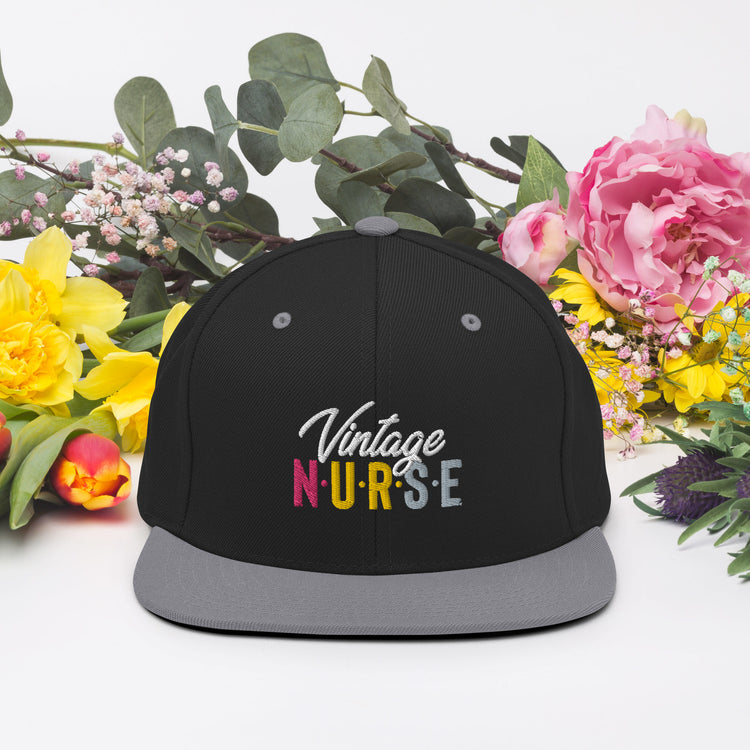 Snapback Hat Novelty Vintage Nurse Retro Medical Professional Hilarious Licensed Hospital Staff Tech Expert Fan