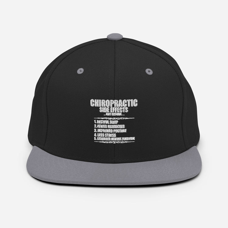 Snapback Hat Chiropractic Side Effects Orthopedic Bone Spinal Expert Physician Medicine Fun