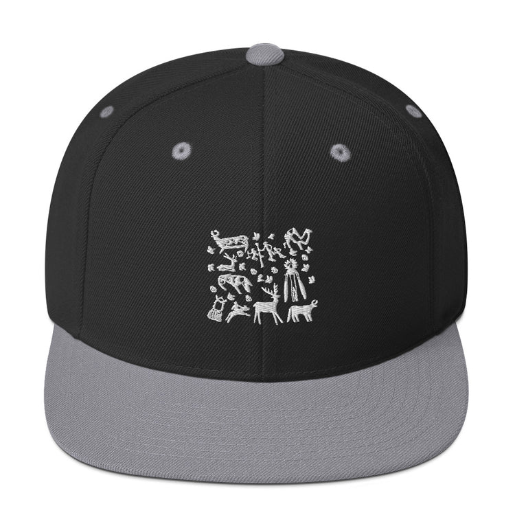 Snapback Hat Pictograph Carving Engravings Mimbres Drawing Figures Carves Illustration Lover