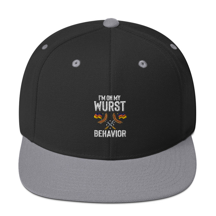 Snapback Hat  I'm My Wurst Behavior Germanic Fair Novelty Germany Season Concert Drink Beer