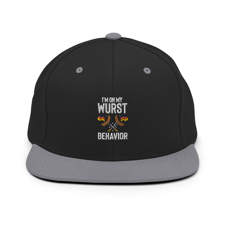 Snapback Hat  I'm My Wurst Behavior Germanic Fair Novelty Germany Season Concert Drink Beer