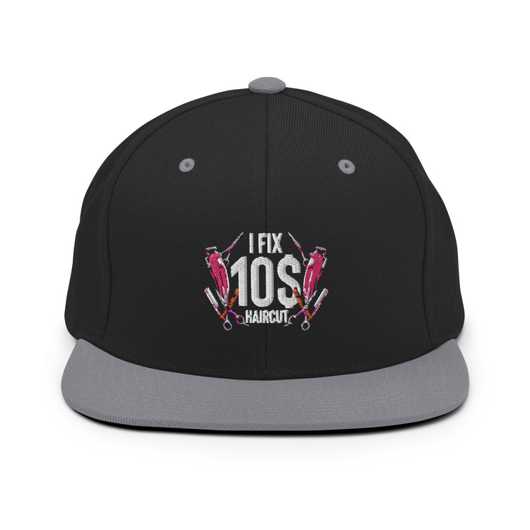 Snapback Hat Hilarious Ten Dollar Haircuts Hairstylist Lover Hairstyling Hairdressing Coiffeur