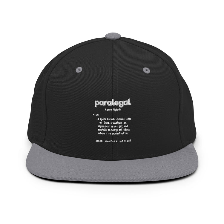 Snapback Hat Hilarious Paralegal Meaning Description Legal Assistant Lawyer Paralegals Litigator