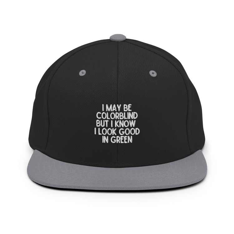 Snapback Hat Novelty Colorblind Daltonism Eye Disorders Hilarious Colour-Blindness Eyesight