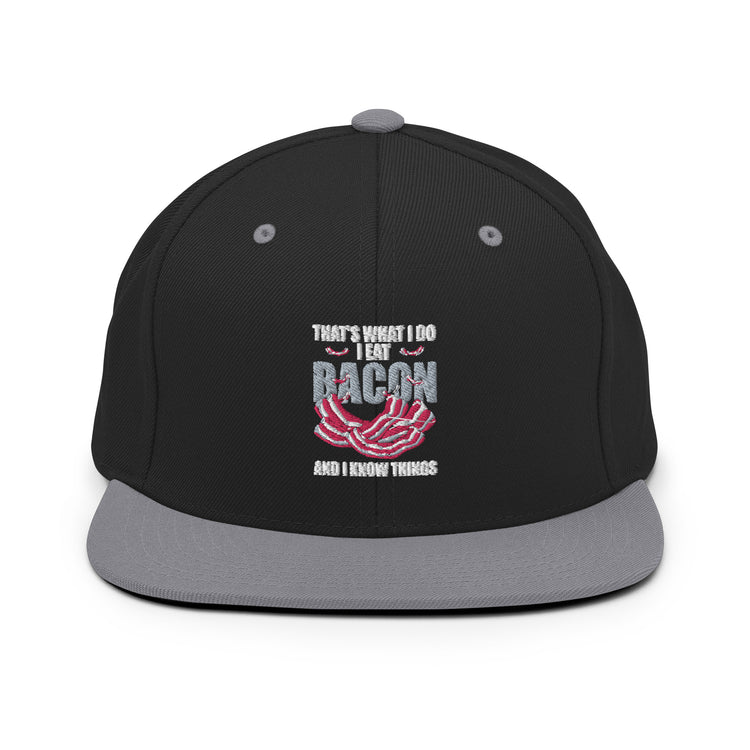 Snapback Hat Hilarious Bacon Meats Pork Gammon Smoked Pancetta Smoking Porkbellies Eating