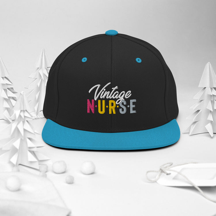 Snapback Hat Novelty Vintage Nurse Retro Medical Professional Hilarious Licensed Hospital Staff Tech Expert Fan