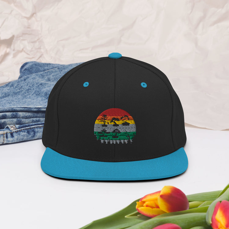 Snapback Hat Embroidered patches Old-Fashioned Planting Trees Meditating Fitness Cultivating Gardening Lover