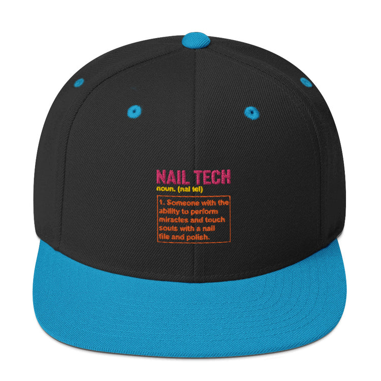 Snapback Hat Humorous Nail Tech Manicurist Beautician Cosmetician Cosmetology Hilarious Manicure Pedicure Expert