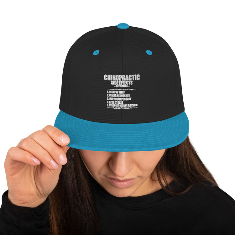 Snapback Hat Chiropractic Side Effects Orthopedic Bone Spinal Expert Physician Medicine Fun