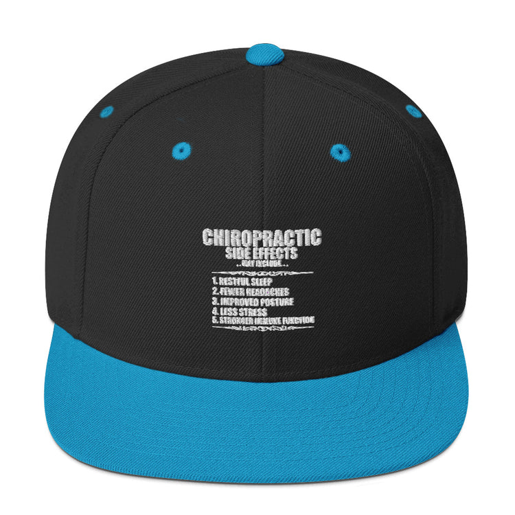 Snapback Hat Chiropractic Side Effects Orthopedic Bone Spinal Expert Physician Medicine Fun