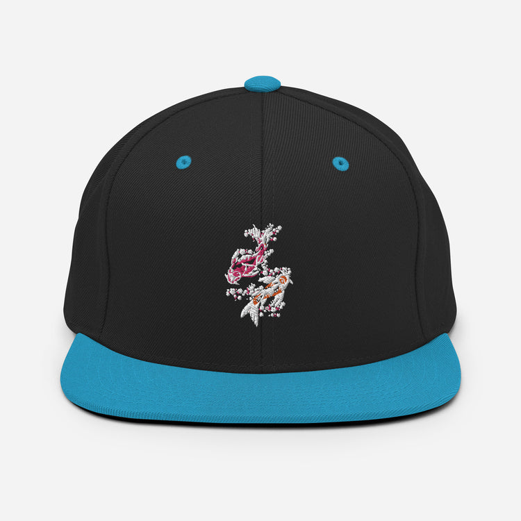 Snapback Hat  Japan Pondfish Lover Goldfish Chagoi Catfish Fishing Collector Fishes Charm