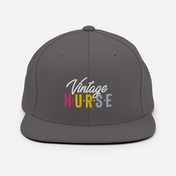 Snapback Hat Novelty Vintage Nurse Retro Medical Professional Hilarious Licensed Hospital Staff Tech Expert Fan