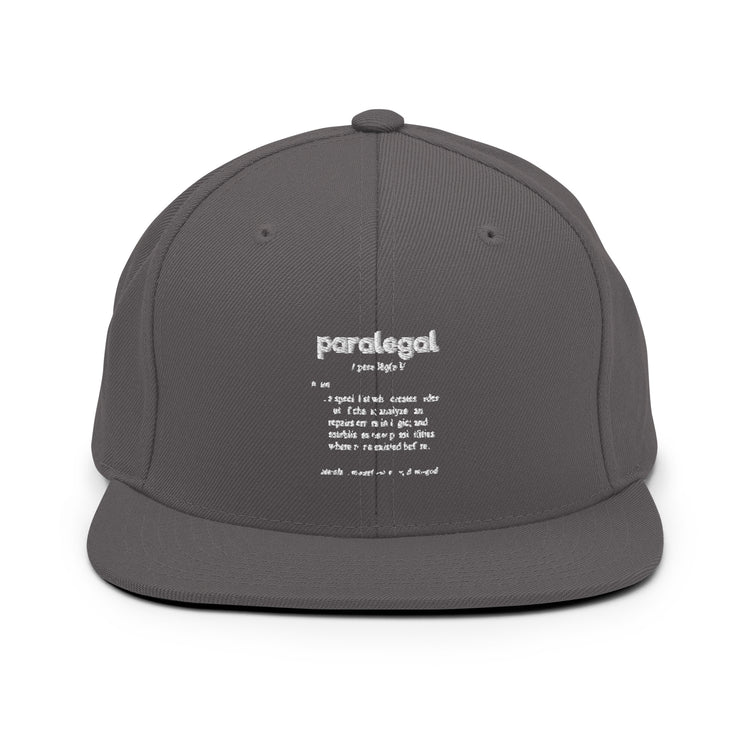 Snapback Hat Hilarious Paralegal Meaning Description Legal Assistant Lawyer Paralegals Litigator