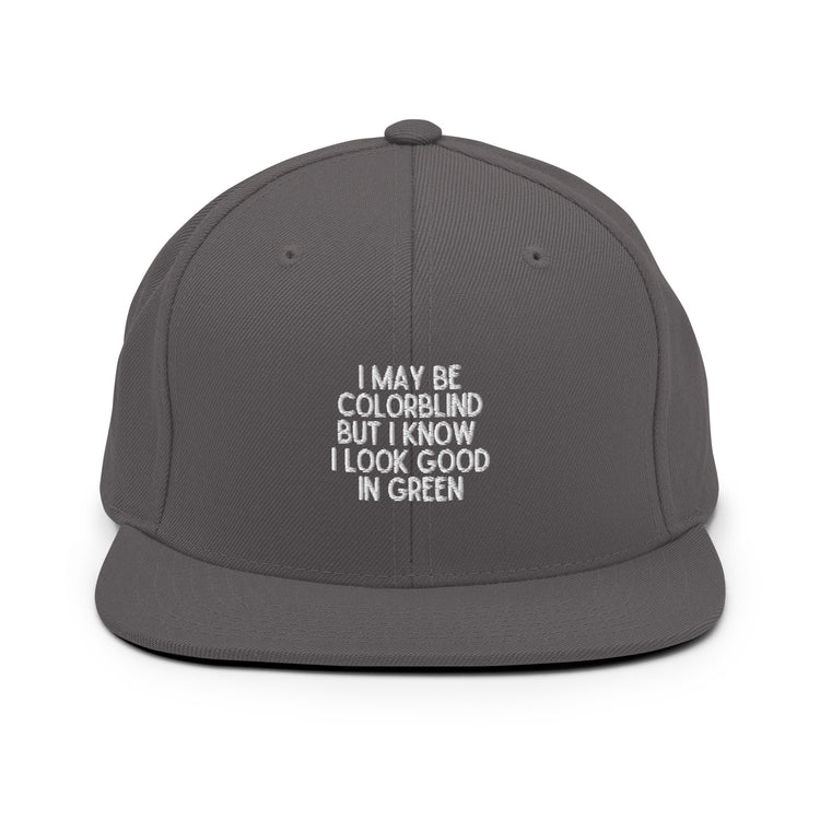 Snapback Hat Novelty Colorblind Daltonism Eye Disorders Hilarious Colour-Blindness Eyesight