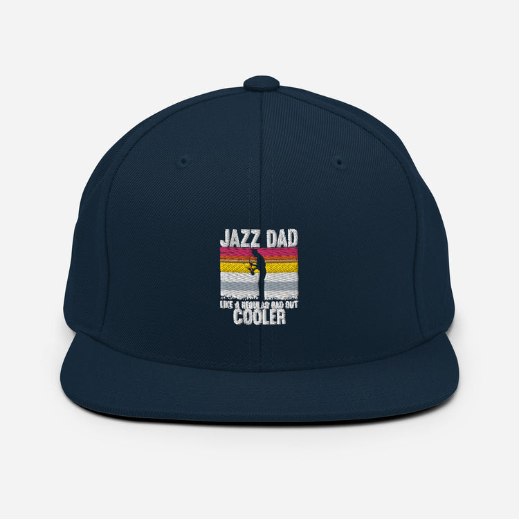 Snapback Hat Jazz Dad Sax Beating Trombone Saxophonist Lover Musician Wind Music Saxophone Clarinet Enthusiast