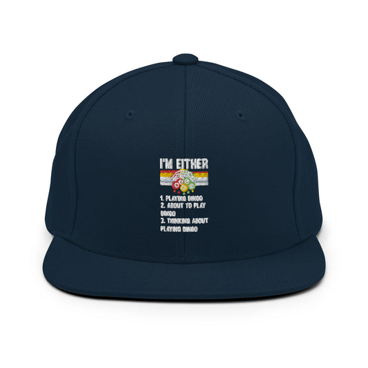 Snapback Hat  Humorous Lottery Gambling Pasttime Leisure Entertainment Jackpot Gambler Bet Betting Wager Lover