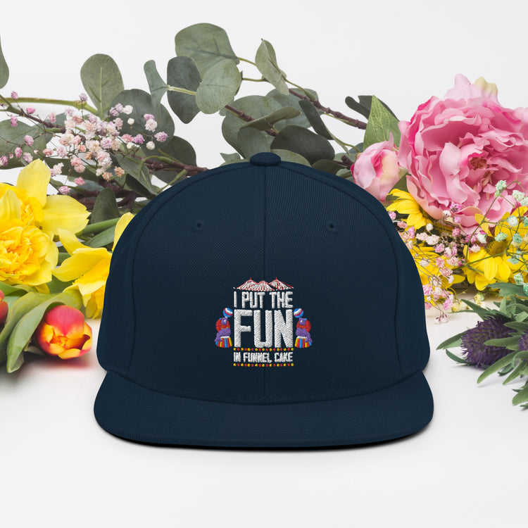 Snapback Hat Hilarious Fun Amusement Leisure Family Bonding Humorous Themed Park Recreation Funfair Bazaar Fan