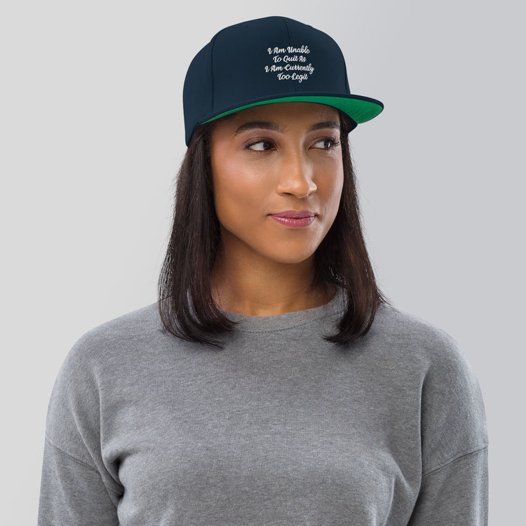 Snapback Hat Humorous Co-Worker Workout Working Out Sayings Enthusiast Novelty Motivational Slogan Phrases