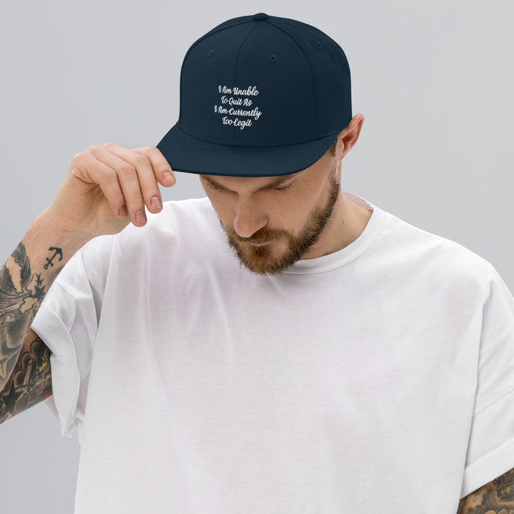 Snapback Hat Humorous Co-Worker Workout Working Out Sayings Enthusiast Novelty Motivational Slogan Phrases