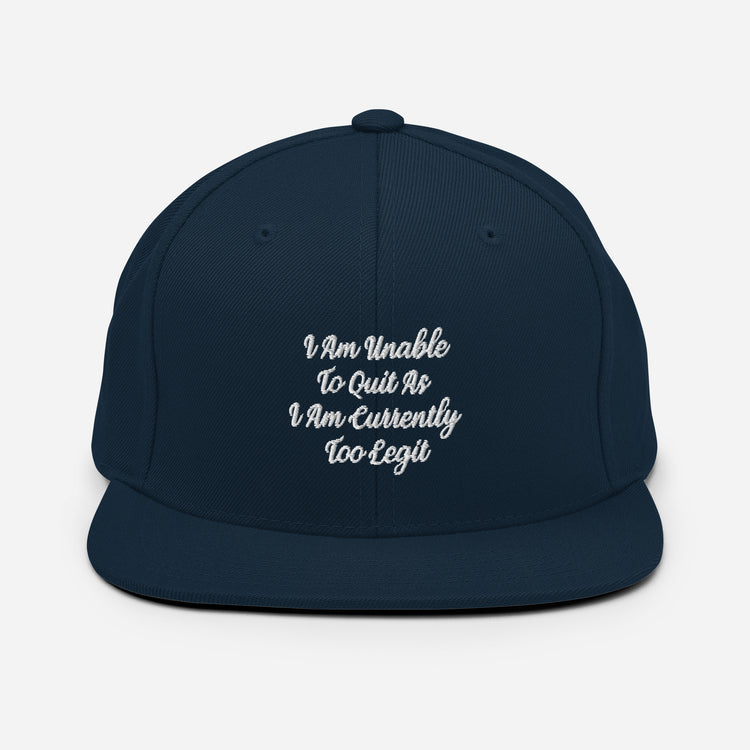 Snapback Hat Humorous Co-Worker Workout Working Out Sayings Enthusiast Novelty Motivational Slogan Phrases