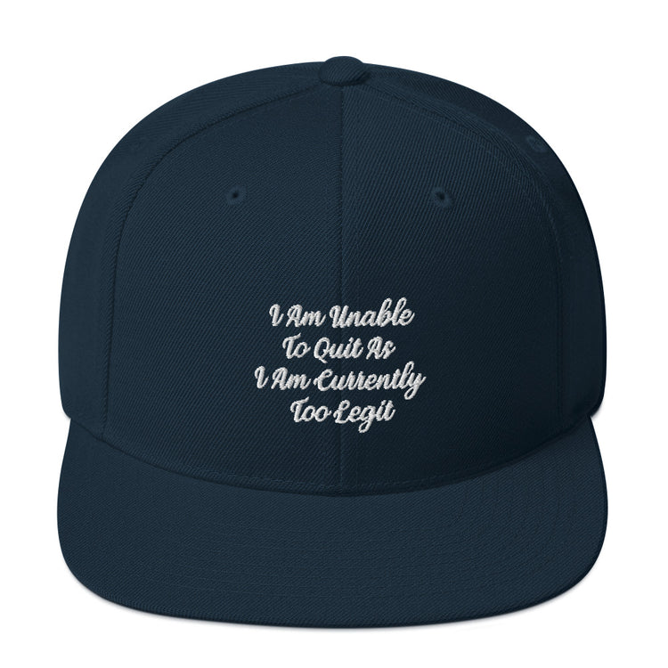 Snapback Hat Humorous Co-Worker Workout Working Out Sayings Enthusiast Novelty Motivational Slogan Phrases