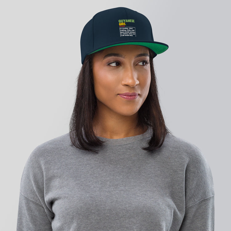 Snapback Hat Humorous Guyanese Girl British Nationalism Pun Novelty Patriotic Patriotism Characteristics Lover