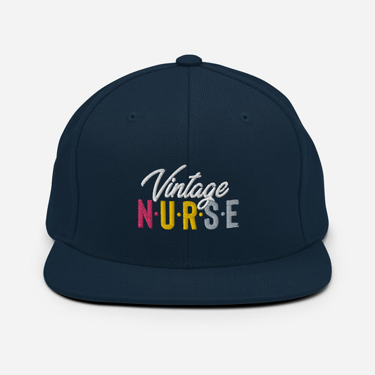 Snapback Hat Novelty Vintage Nurse Retro Medical Professional Hilarious Licensed Hospital Staff Tech Expert Fan