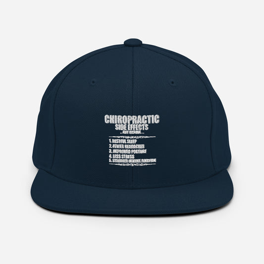 Snapback Hat Chiropractic Side Effects Orthopedic Bone Spinal Expert Physician Medicine Fun