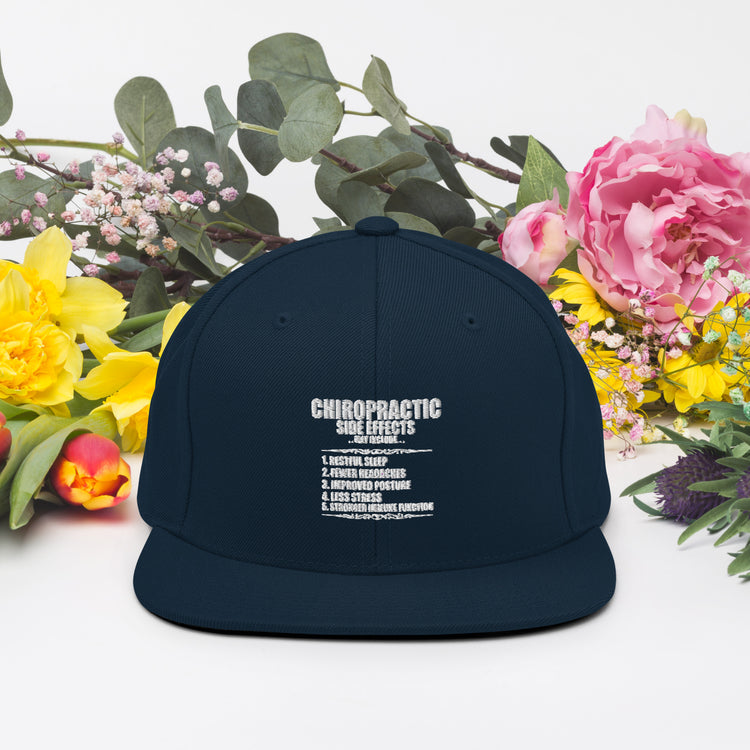 Snapback Hat Chiropractic Side Effects Orthopedic Bone Spinal Expert Physician Medicine Fun