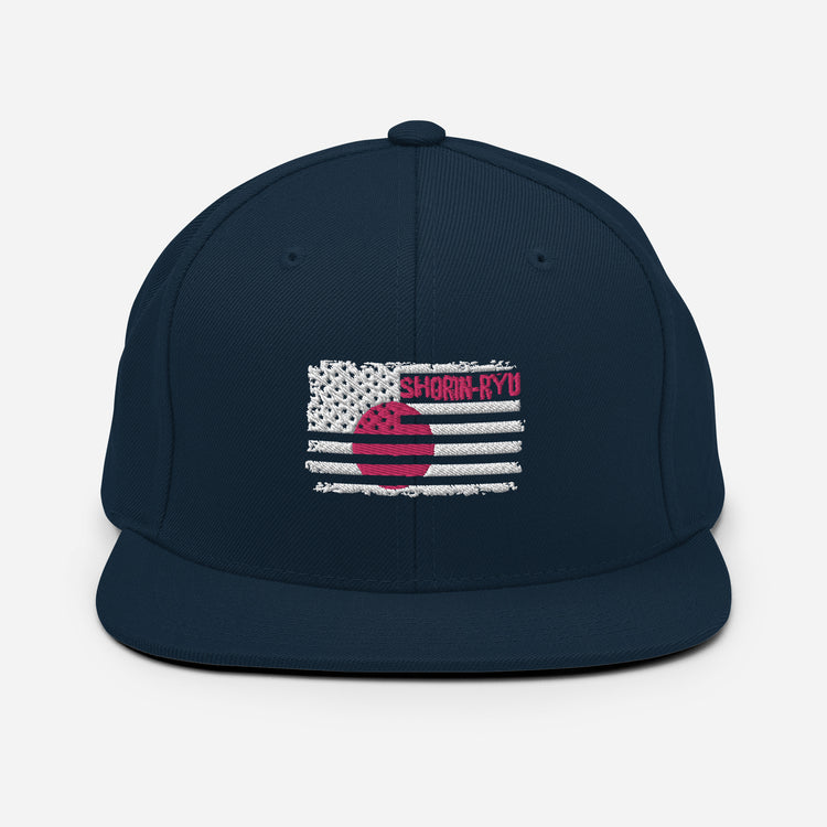 Snapback Hat Shorin-Ryu Nationalistic America Japan Patriotic Nationalism Judo Wrestling