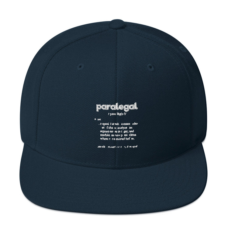 Snapback Hat Hilarious Paralegal Meaning Description Legal Assistant Lawyer Paralegals Litigator