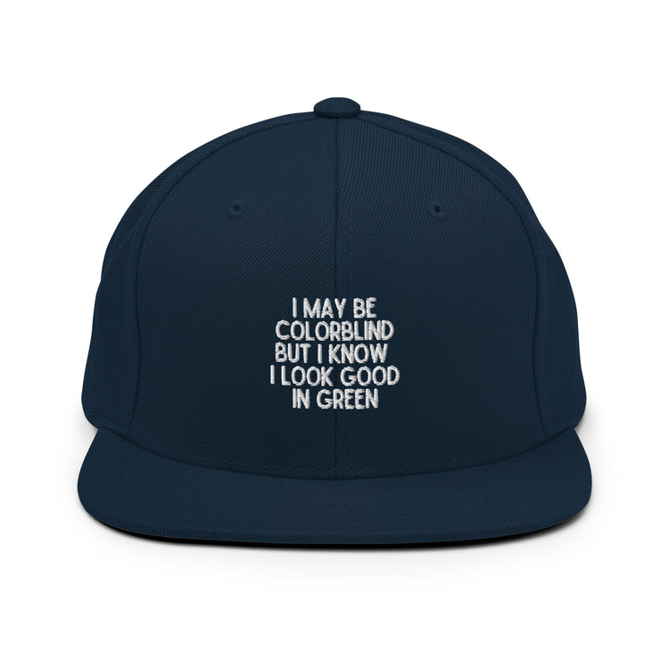 Snapback Hat Novelty Colorblind Daltonism Eye Disorders Hilarious Colour-Blindness Eyesight