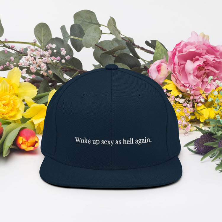 Snapback Hat Novelty Sexy As Hell Again Comical Sarcastic Sayings Fan Phrases Lover