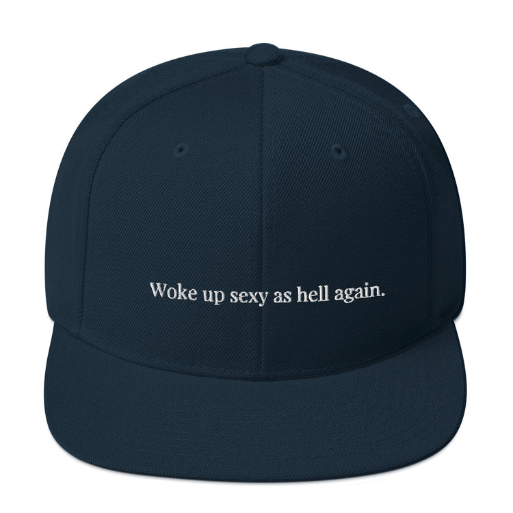 Snapback Hat Novelty Sexy As Hell Again Comical Sarcastic Sayings Fan Phrases Lover