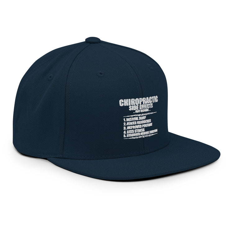 Snapback Hat Chiropractic Side Effects Orthopedic Bone Spinal Expert Physician Medicine Fun