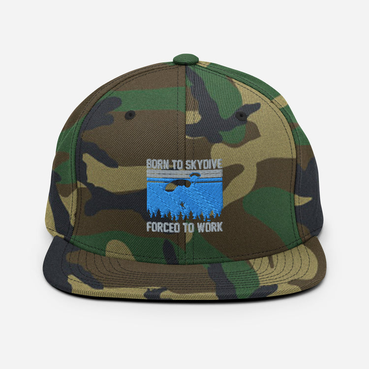 Snapback Hat Snapback Hat Humorous Skydiving Parachuting Adventure Travel Sports Novelty Skydive Skydivers Adventurous