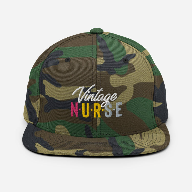 Snapback Hat Novelty Vintage Nurse Retro Medical Professional Hilarious Licensed Hospital Staff Tech Expert Fan