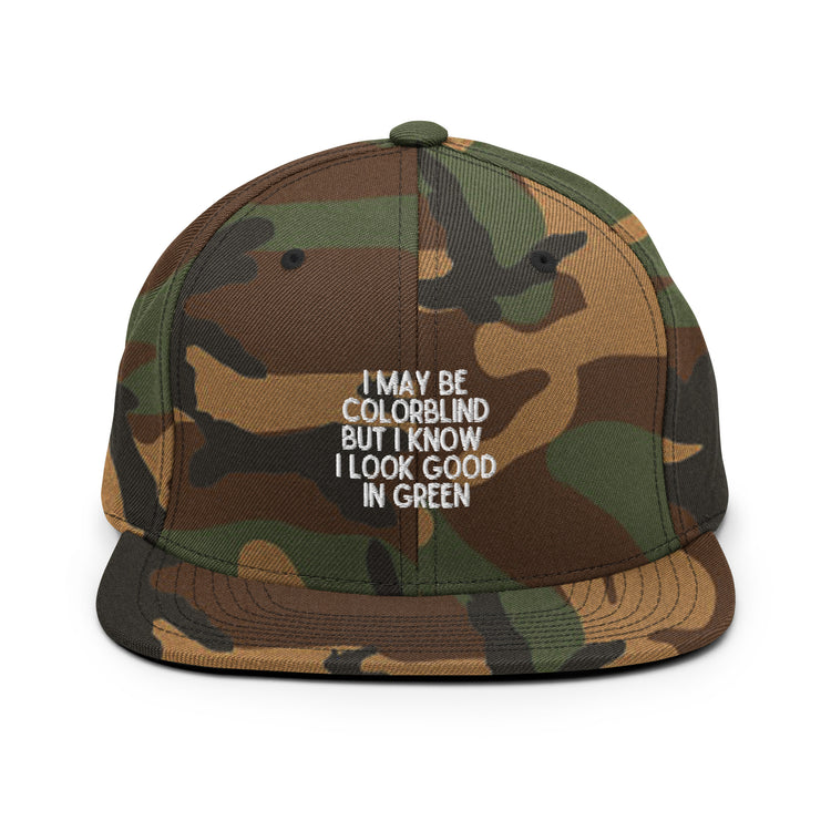 Snapback Hat Novelty Colorblind Daltonism Eye Disorders Hilarious Colour-Blindness Eyesight