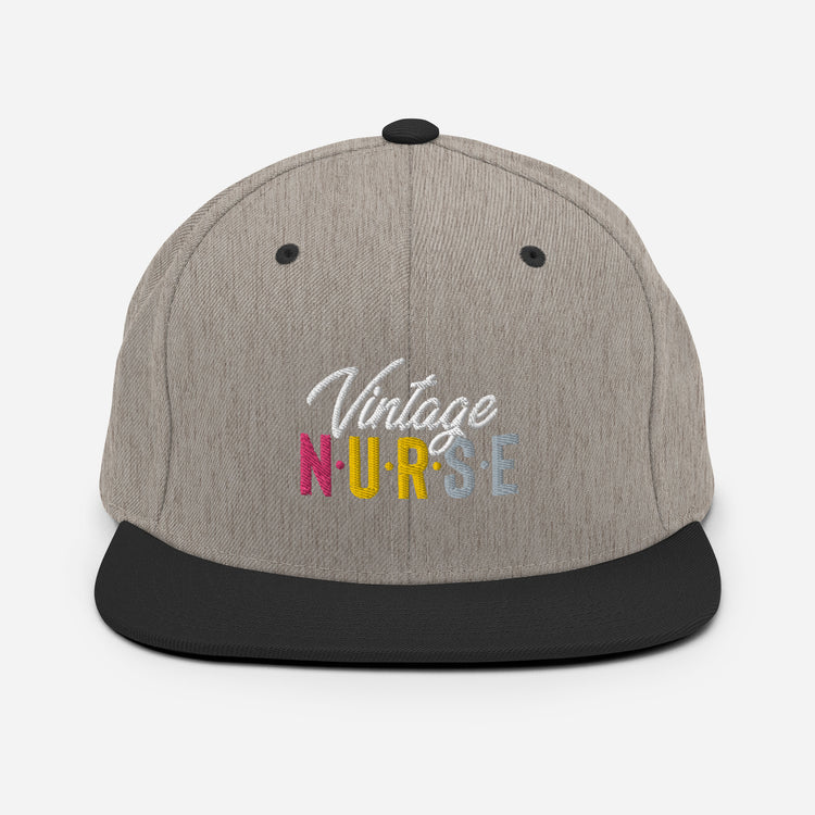 Snapback Hat Novelty Vintage Nurse Retro Medical Professional Hilarious Licensed Hospital Staff Tech Expert Fan