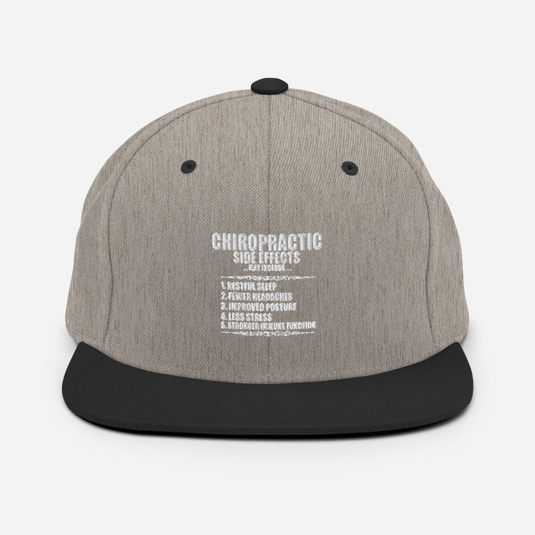 Snapback Hat Chiropractic Side Effects Orthopedic Bone Spinal Expert Physician Medicine Fun