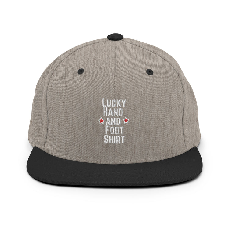 Snapback Hat Hilarious Luck Hand And Foot Outfit Poker Gambler Wager Risks Taker Betting Lover