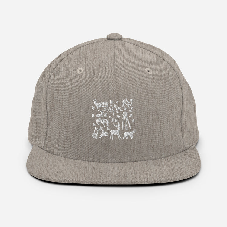 Snapback Hat Pictograph Carving Engravings Mimbres Drawing Figures Carves Illustration Lover