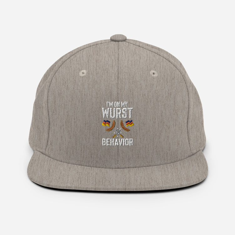 Snapback Hat  I'm My Wurst Behavior Germanic Fair Novelty Germany Season Concert Drink Beer